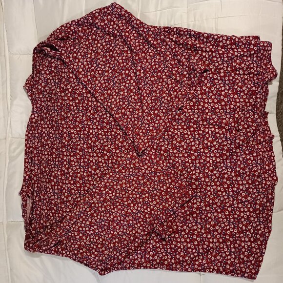 Suzanne Betro Women's Open Shoulder Gathered Waist Top Multicolored 3X NWT - Picture 4 of 11